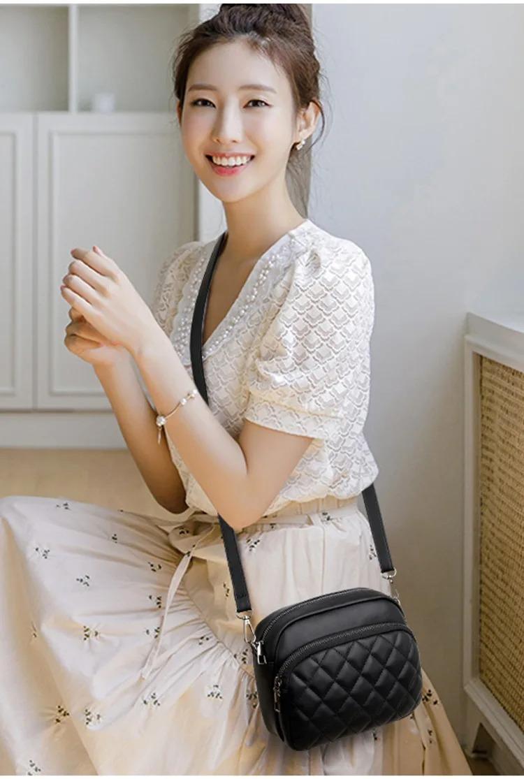 Women's Embroidered Crossbody Bag- 1 Pc