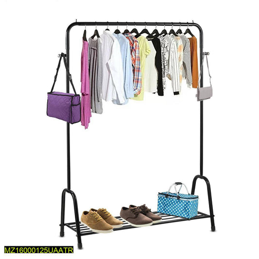 Multi-Purpose Pole Clothes Rack and Shoe Stand